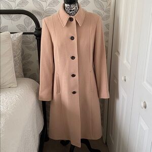 Women’s Next wool blend long coat in dusty rose